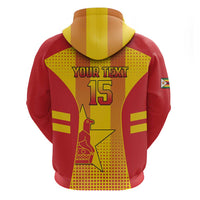 Custom Zimbabwe Cricket Zip Hoodie Go Champions - Wonder Print Shop
