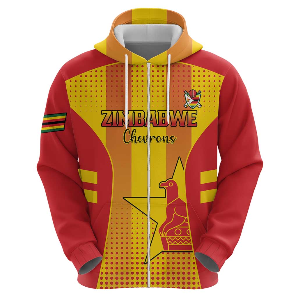 Custom Zimbabwe Cricket Zip Hoodie Go Champions - Wonder Print Shop