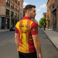 Custom Zimbabwe Cricket Zipper Polo Shirt Go Champions - Wonder Print Shop