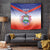 Personalized Costa Rica Independence Day Tapestry Coat Of Arms With Purple Guaria Morada Orchid - Wonder Print Shop