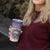 Personalized Costa Rica Independence Day Tumbler Cup Coat Of Arms With Purple Guaria Morada Orchid - Wonder Print Shop