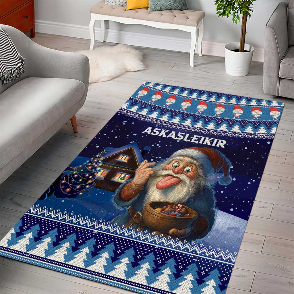 Iceland Christmas Askasleikir Area Rug The Yule Lads Bowl Licker - Wonder Print Shop