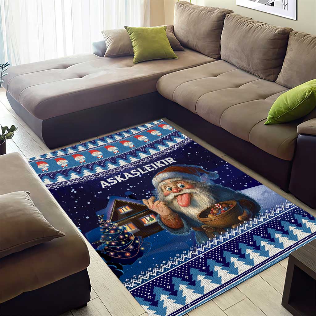 Iceland Christmas Askasleikir Area Rug The Yule Lads Bowl Licker - Wonder Print Shop