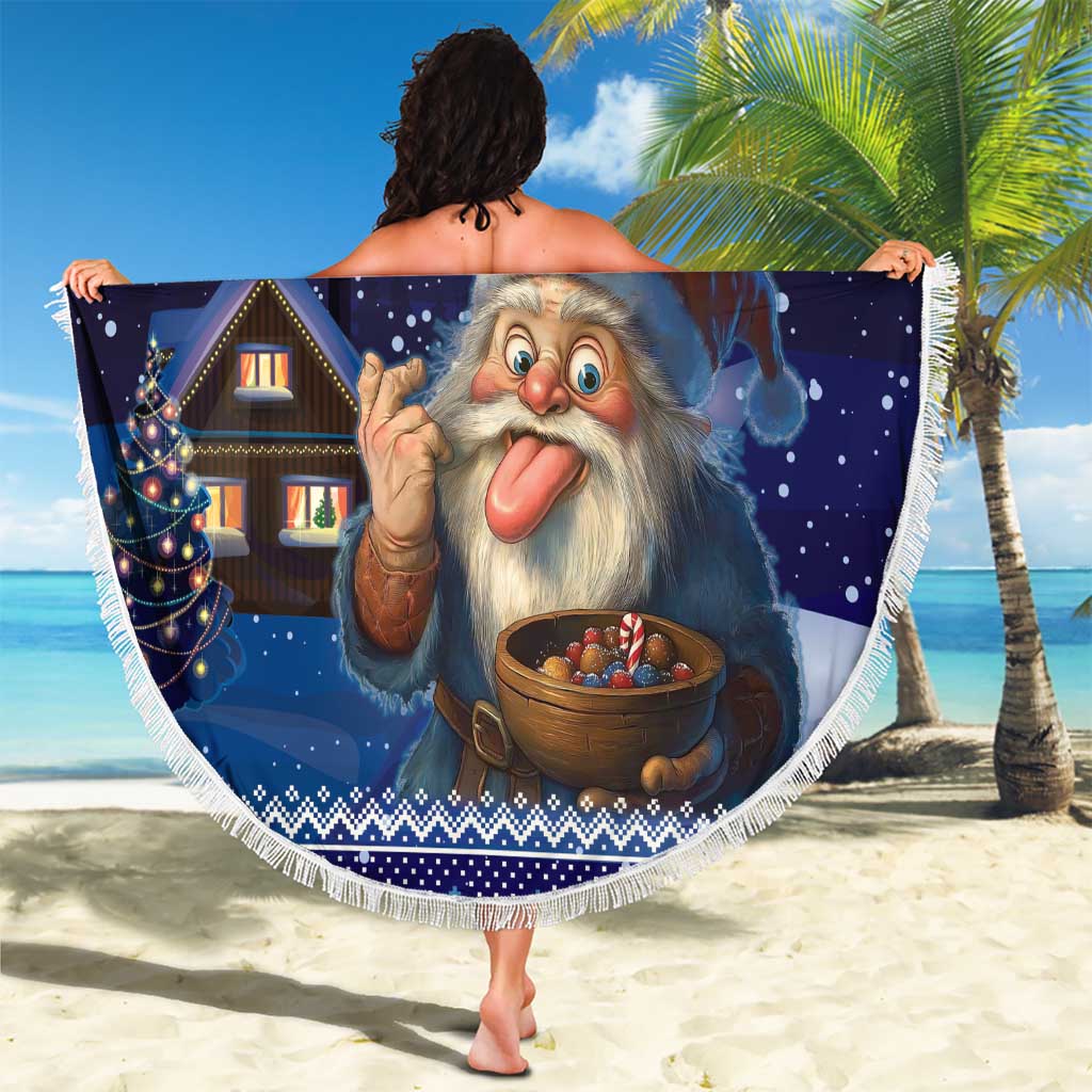 Iceland Christmas Askasleikir Beach Blanket The Yule Lads Bowl Licker - Wonder Print Shop