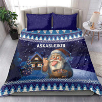 Iceland Christmas Askasleikir Bedding Set The Yule Lads Bowl Licker - Wonder Print Shop