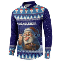 Iceland Christmas Askasleikir Button Sweatshirt The Yule Lads Bowl Licker - Wonder Print Shop
