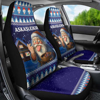 Iceland Christmas Askasleikir Car Seat Cover The Yule Lads Bowl Licker - Wonder Print Shop