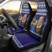 Iceland Christmas Askasleikir Car Seat Cover The Yule Lads Bowl Licker - Wonder Print Shop