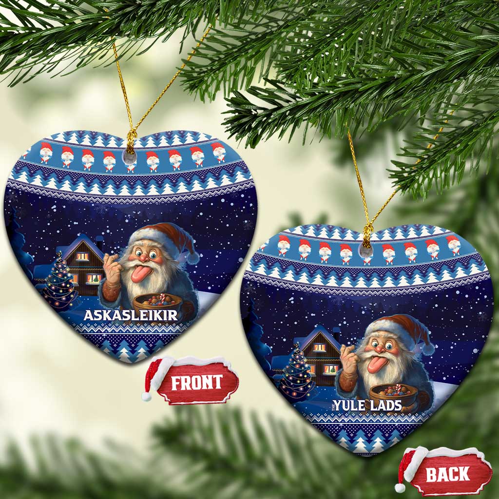 Iceland Christmas Askasleikir Ceramic Ornament The Yule Lads Bowl Licker - Wonder Print Shop