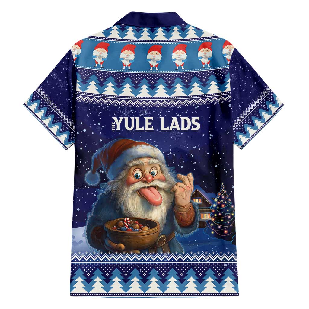 Iceland Christmas Askasleikir Family Matching Off Shoulder Maxi Dress and Hawaiian Shirt The Yule Lads Bowl Licker - Wonder Print Shop