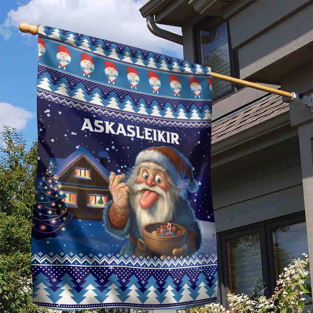 Iceland Christmas Askasleikir Garden Flag The Yule Lads Bowl Licker - Wonder Print Shop