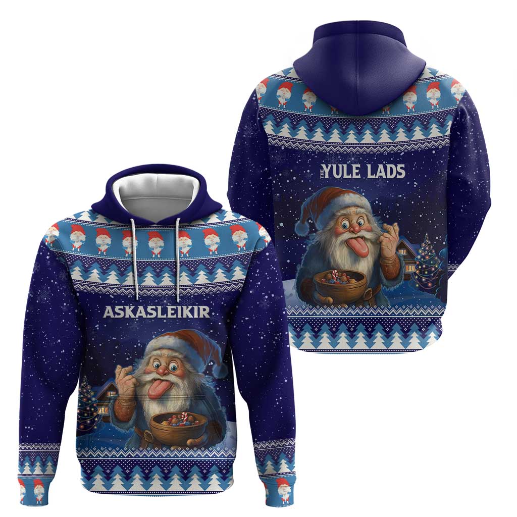 Iceland Christmas Askasleikir Hoodie The Yule Lads Bowl Licker - Wonder Print Shop