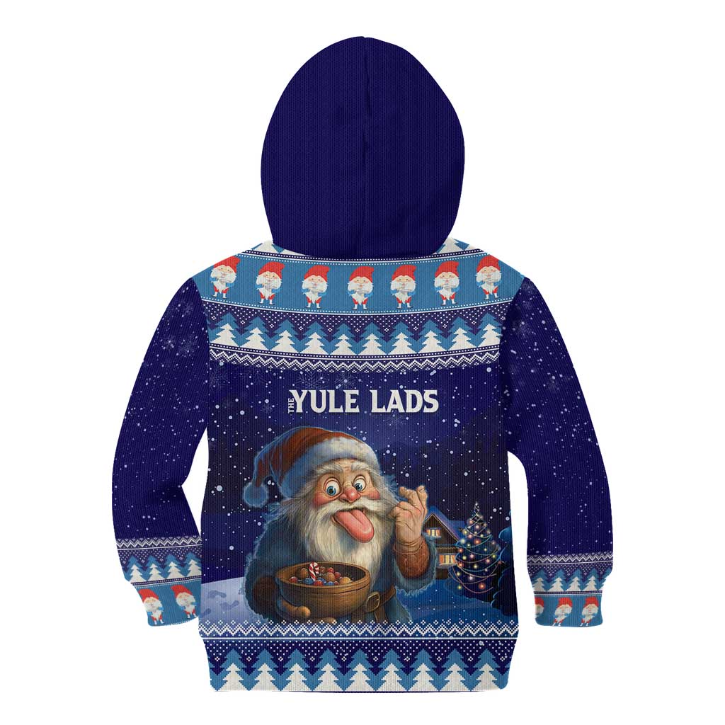 Iceland Christmas Askasleikir Kid Hoodie The Yule Lads Bowl Licker - Wonder Print Shop