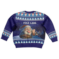 Iceland Christmas Askasleikir Kid Ugly Christmas Sweater The Yule Lads Bowl Licker - Wonder Print Shop