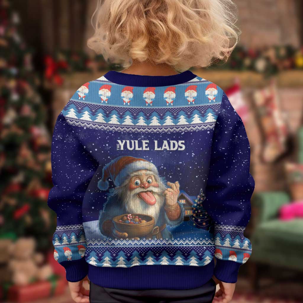 Iceland Christmas Askasleikir Kid Ugly Christmas Sweater The Yule Lads Bowl Licker - Wonder Print Shop