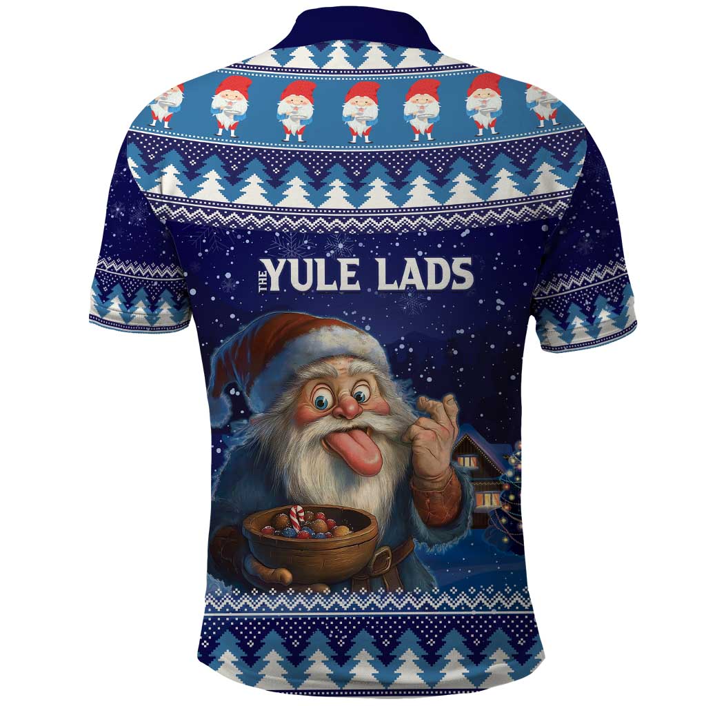 Iceland Christmas Askasleikir Polo Shirt The Yule Lads Bowl Licker - Wonder Print Shop