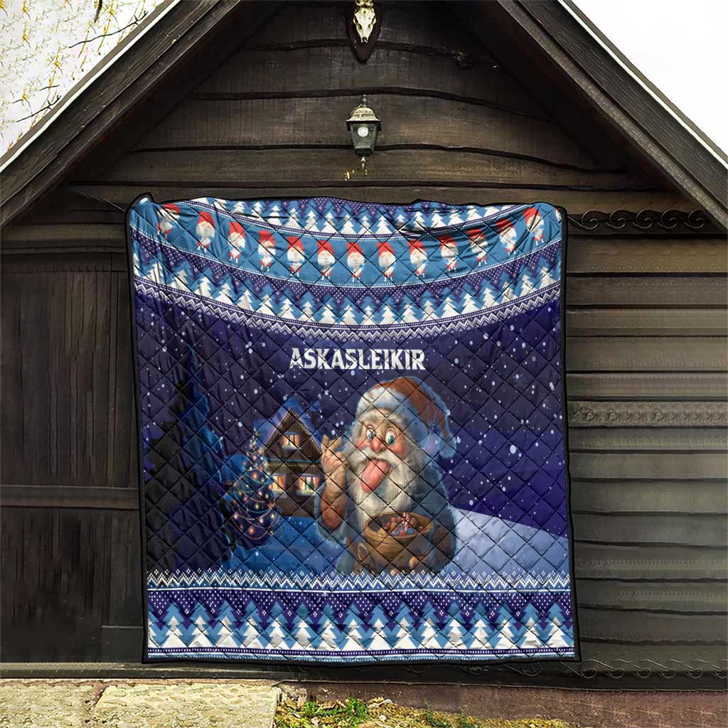 Iceland Christmas Askasleikir Quilt The Yule Lads Bowl Licker - Wonder Print Shop