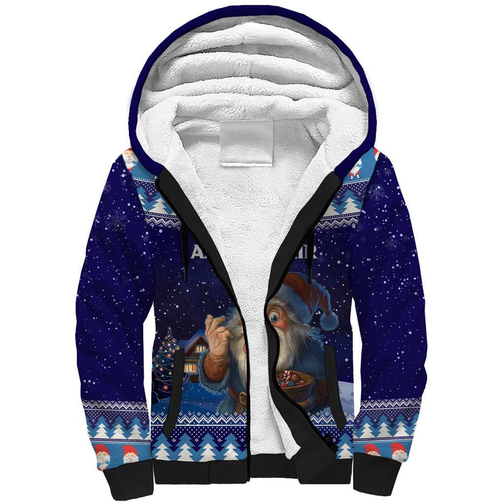 Iceland Christmas Askasleikir Sherpa Hoodie The Yule Lads Bowl Licker - Wonder Print Shop
