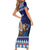 Iceland Christmas Askasleikir Short Sleeve Bodycon Dress The Yule Lads Bowl Licker - Wonder Print Shop