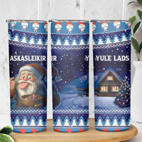 Iceland Christmas Askasleikir Skinny Tumbler The Yule Lads Bowl Licker - Wonder Print Shop