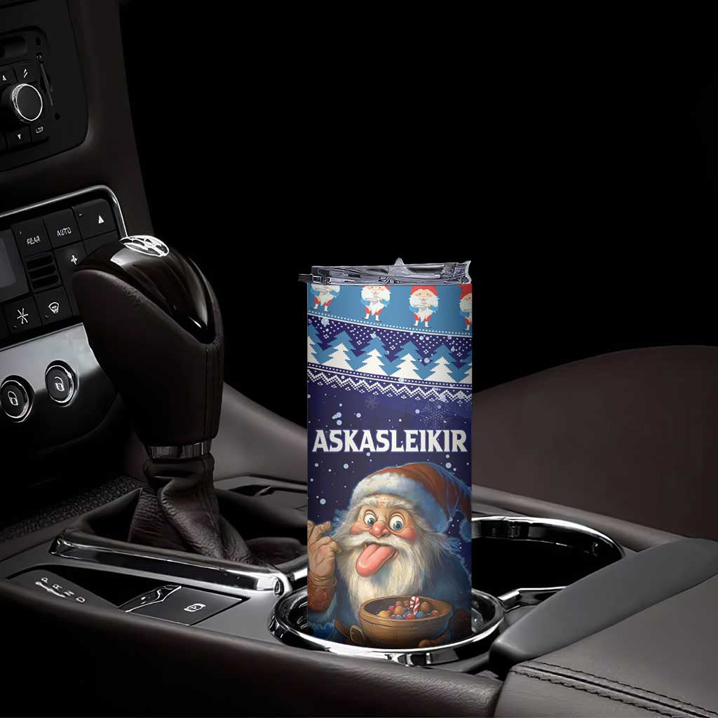 Iceland Christmas Askasleikir Skinny Tumbler The Yule Lads Bowl Licker - Wonder Print Shop