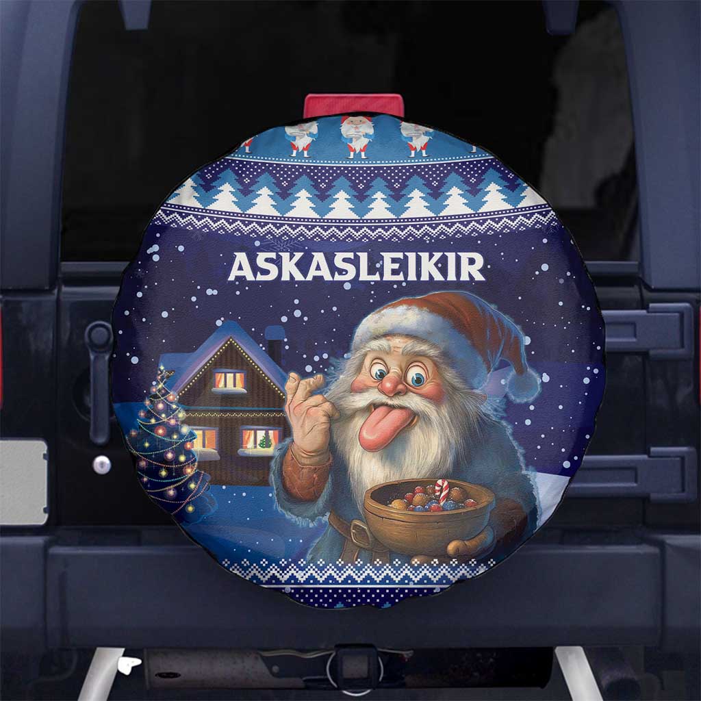 Iceland Christmas Askasleikir Spare Tire Cover The Yule Lads Bowl Licker - Wonder Print Shop