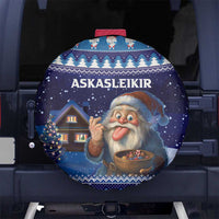 Iceland Christmas Askasleikir Spare Tire Cover The Yule Lads Bowl Licker - Wonder Print Shop