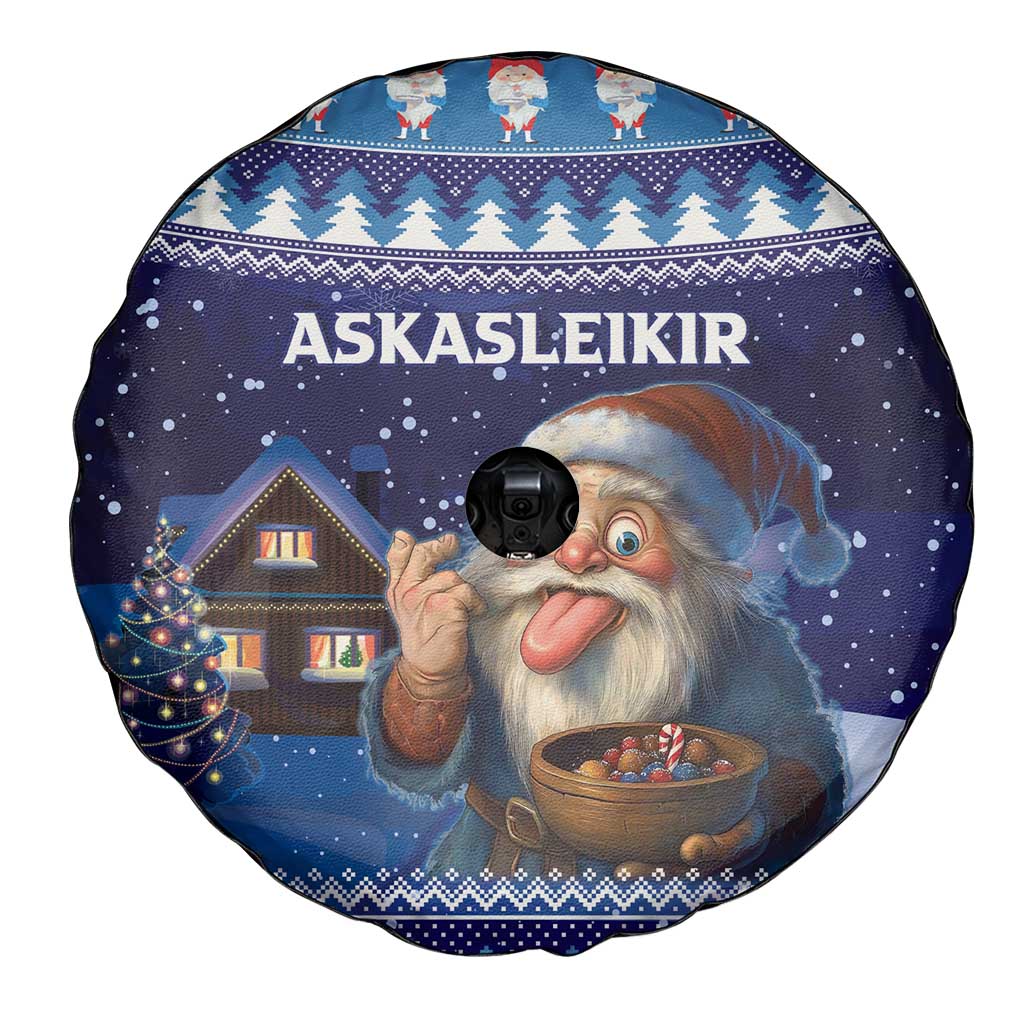 Iceland Christmas Askasleikir Spare Tire Cover The Yule Lads Bowl Licker - Wonder Print Shop
