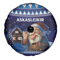 Iceland Christmas Askasleikir Spare Tire Cover The Yule Lads Bowl Licker - Wonder Print Shop