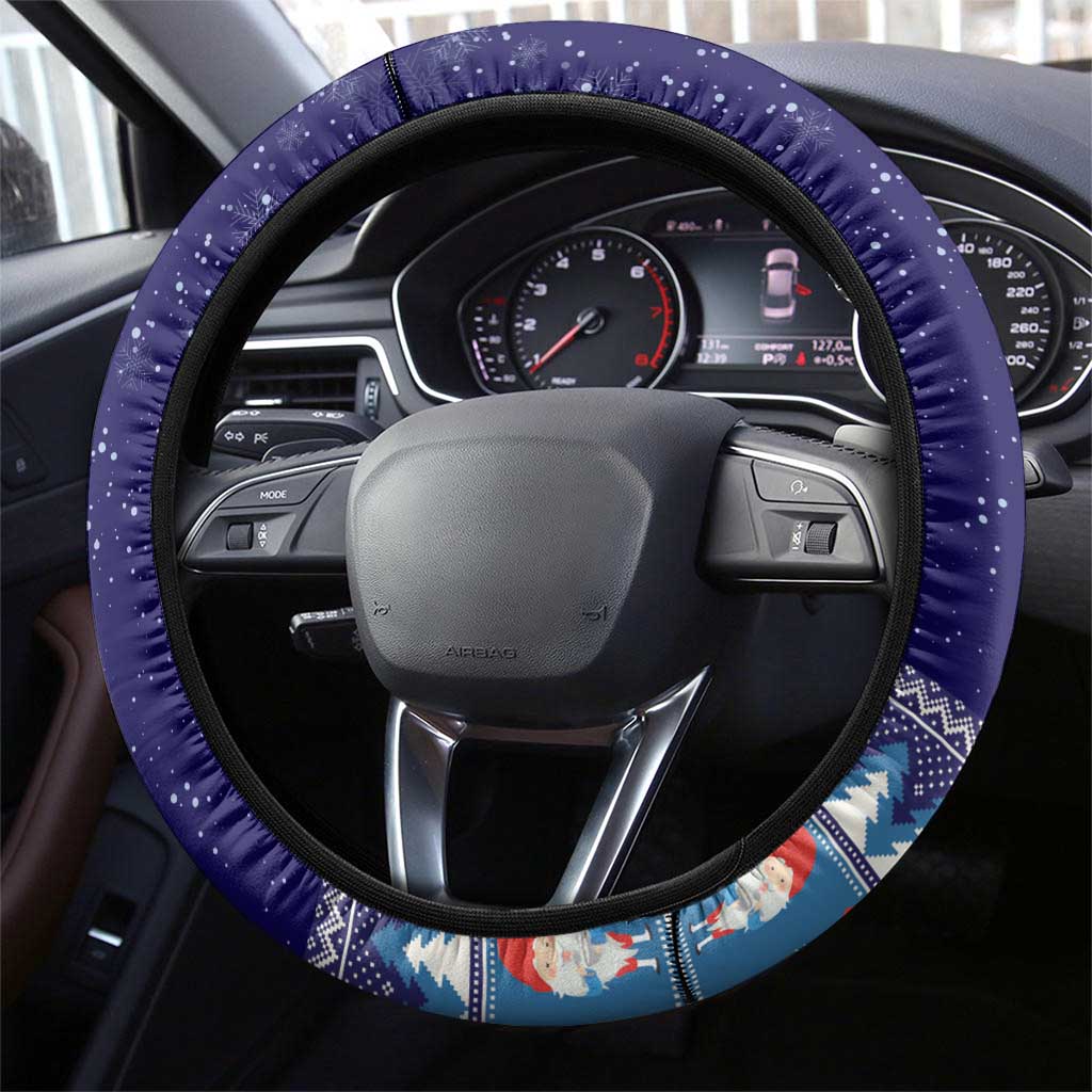 Iceland Christmas Askasleikir Steering Wheel Cover The Yule Lads Bowl Licker - Wonder Print Shop