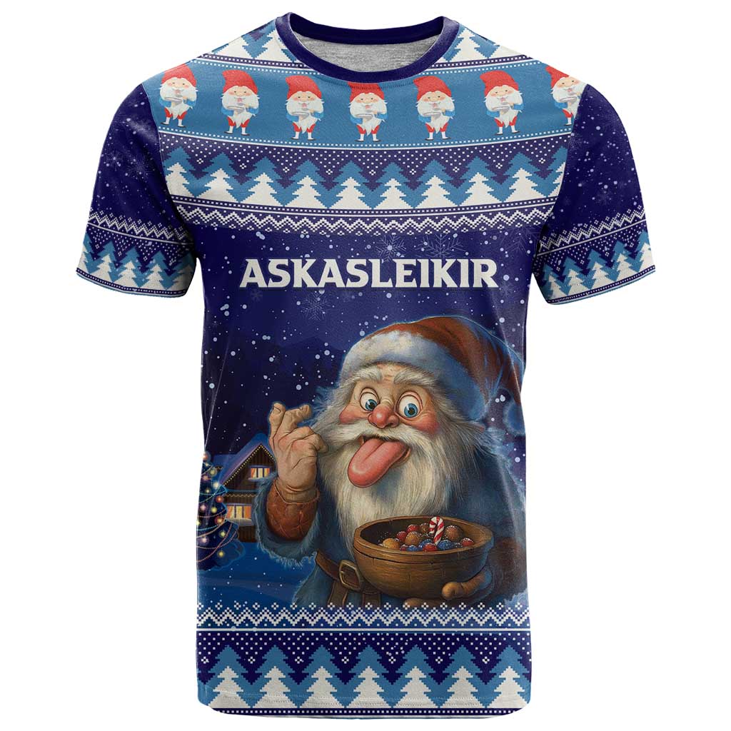 Iceland Christmas Askasleikir T Shirt The Yule Lads Bowl Licker - Wonder Print Shop