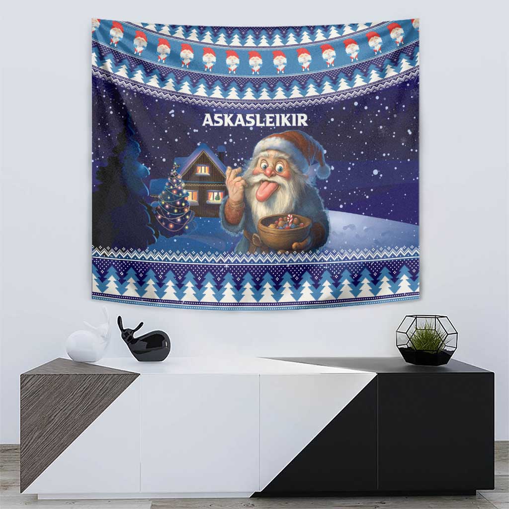 Iceland Christmas Askasleikir Tapestry The Yule Lads Bowl Licker - Wonder Print Shop