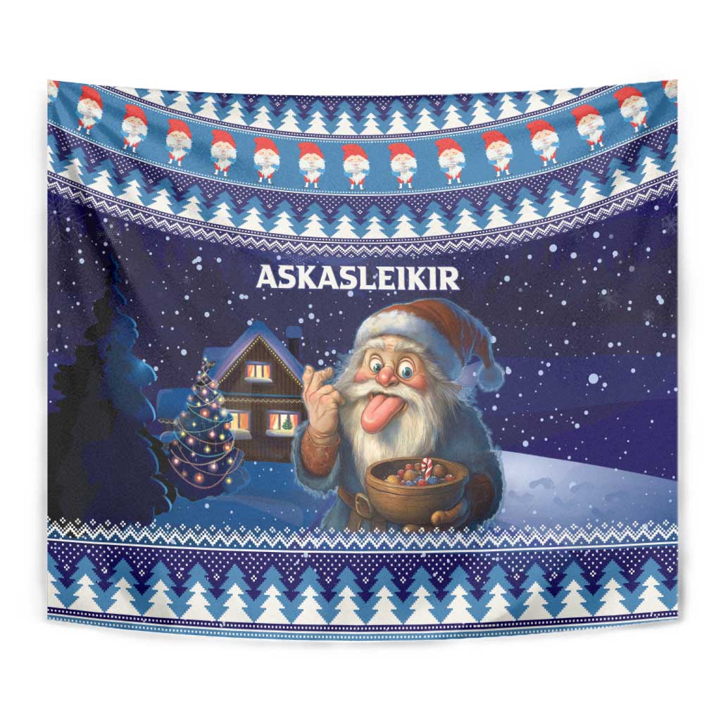 Iceland Christmas Askasleikir Tapestry The Yule Lads Bowl Licker - Wonder Print Shop