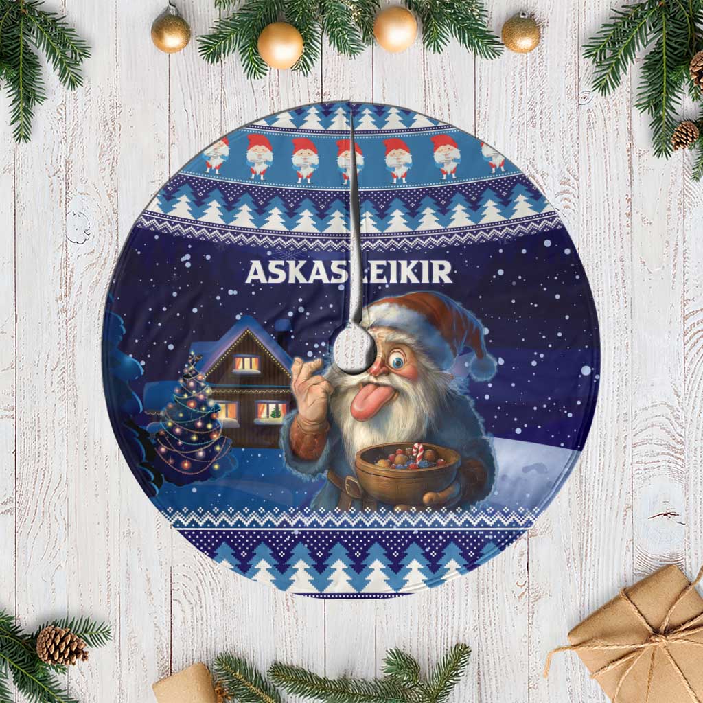 Iceland Christmas Askasleikir Tree Skirt The Yule Lads Bowl Licker - Wonder Print Shop