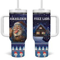 Iceland Christmas Askasleikir Tumbler With Handle The Yule Lads Bowl Licker - Wonder Print Shop