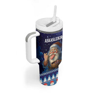 Iceland Christmas Askasleikir Tumbler With Handle The Yule Lads Bowl Licker - Wonder Print Shop