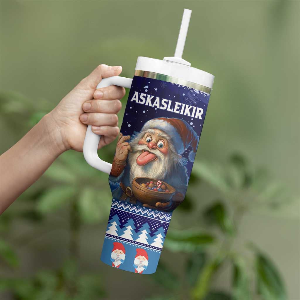 Iceland Christmas Askasleikir Tumbler With Handle The Yule Lads Bowl Licker - Wonder Print Shop
