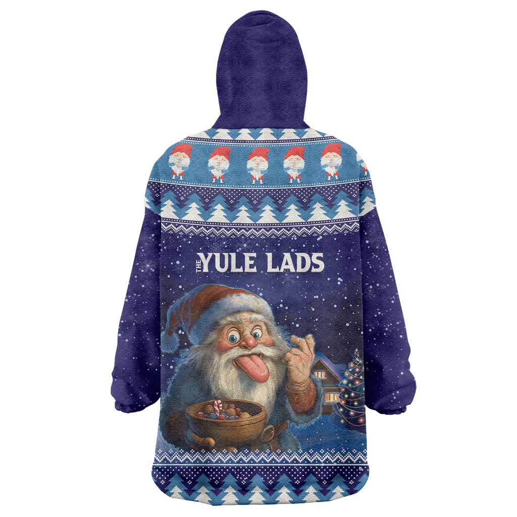 Iceland Christmas Askasleikir Wearable Blanket Hoodie The Yule Lads Bowl Licker - Wonder Print Shop