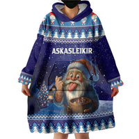 Iceland Christmas Askasleikir Wearable Blanket Hoodie The Yule Lads Bowl Licker - Wonder Print Shop
