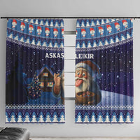 Iceland Christmas Askasleikir Window Curtain The Yule Lads Bowl Licker - Wonder Print Shop