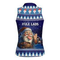 Iceland Christmas Askasleikir Women Sleeveless Polo Shirt The Yule Lads Bowl Licker - Wonder Print Shop