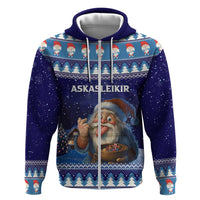 Iceland Christmas Askasleikir Zip Hoodie The Yule Lads Bowl Licker - Wonder Print Shop