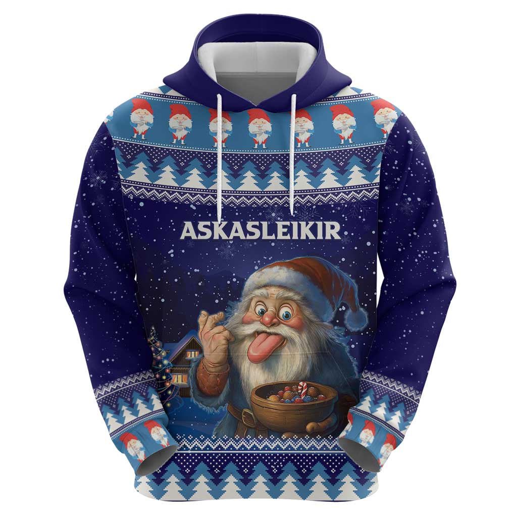 Iceland Christmas Askasleikir Zip Hoodie The Yule Lads Bowl Licker - Wonder Print Shop