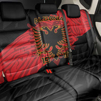 Albania Independence Day Back Car Seat Cover Albanian Eagle - Grunge Style - Wonder Print Shop