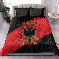 Albania Independence Day Bedding Set Albanian Eagle - Grunge Style - Wonder Print Shop