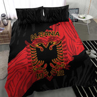 Albania Independence Day Bedding Set Albanian Eagle - Grunge Style - Wonder Print Shop