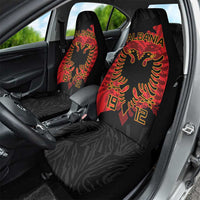 Albania Independence Day Car Seat Cover Albanian Eagle - Grunge Style - Wonder Print Shop