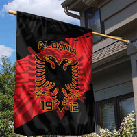 Albania Independence Day Garden Flag Albanian Eagle - Grunge Style - Wonder Print Shop