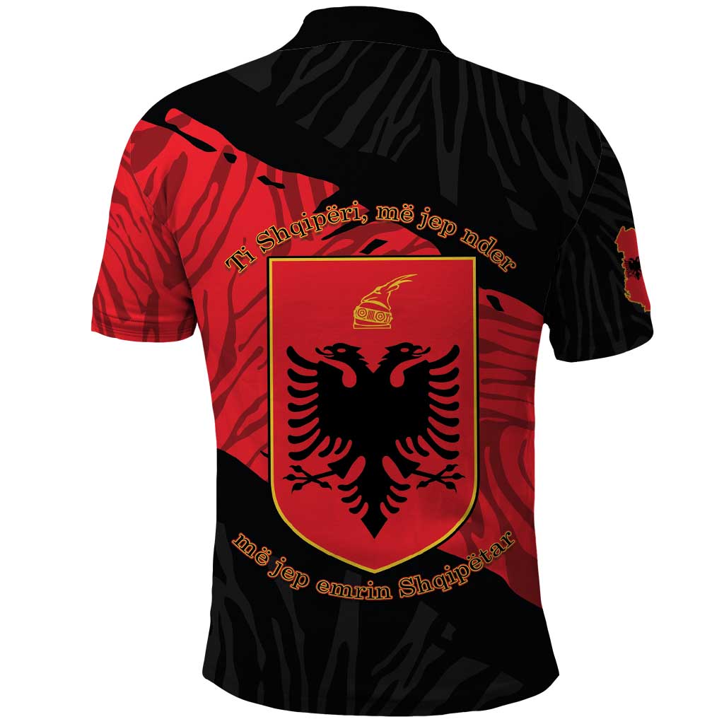 Albania Independence Day Polo Shirt Albanian Eagle - Grunge Style - Wonder Print Shop