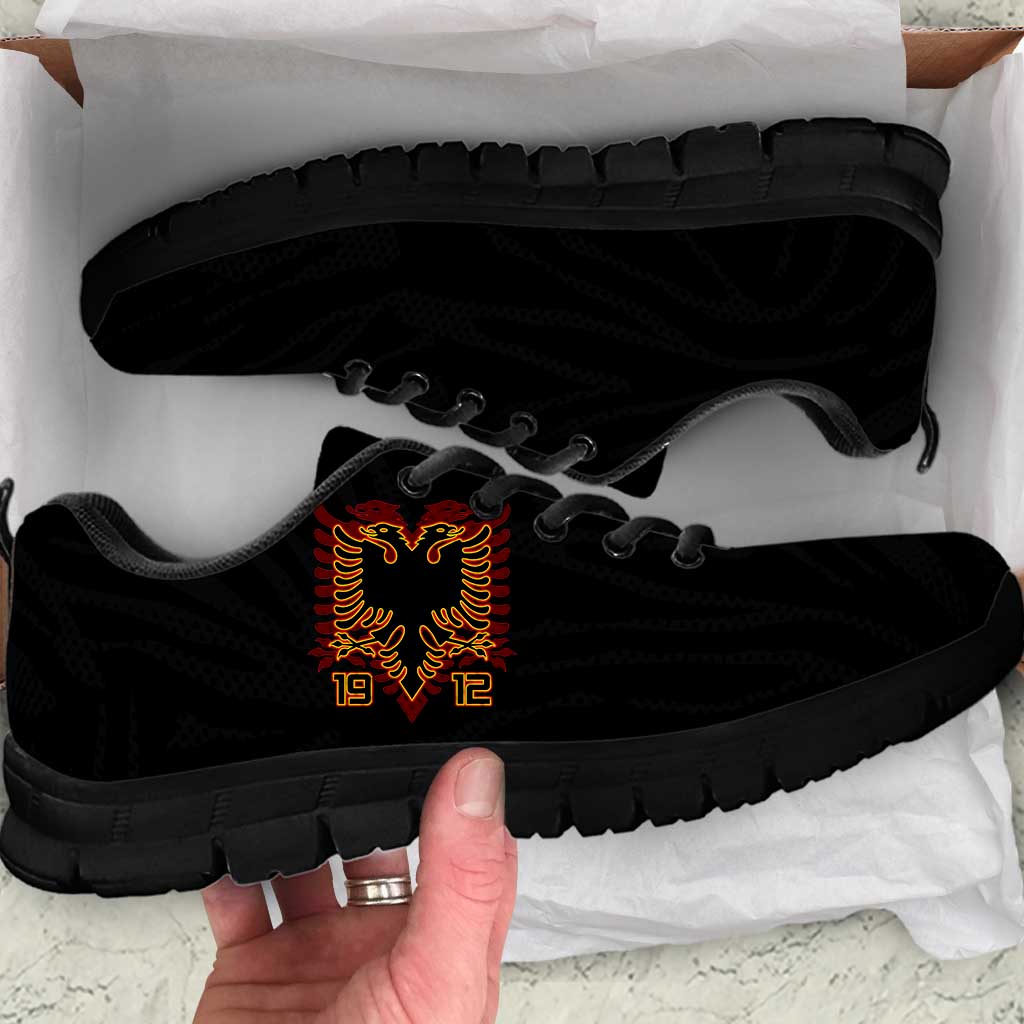 Albania Independence Day Sneakers Albanian Eagle - Grunge Style